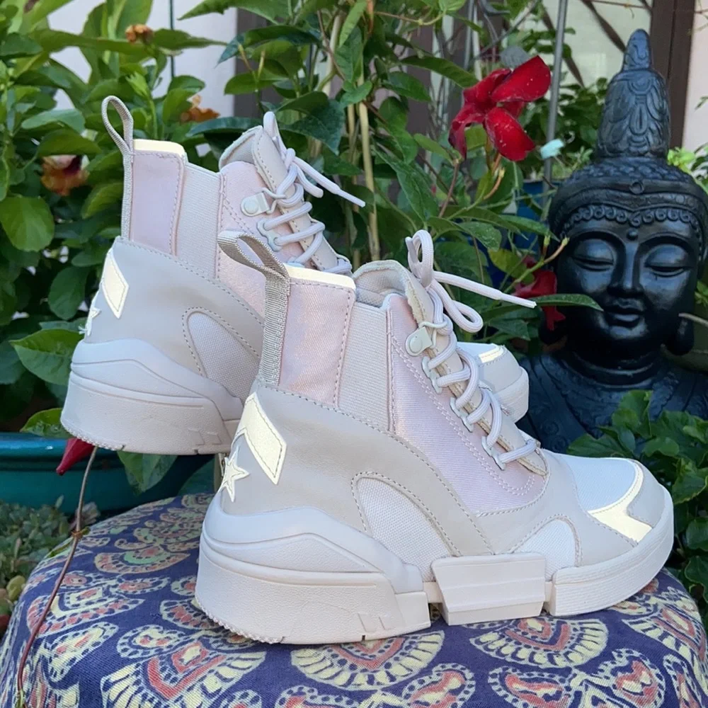 New Dusty Pink CPX Chelsea Converse Hi Top Sneaker Boots - Picture 11 of 16